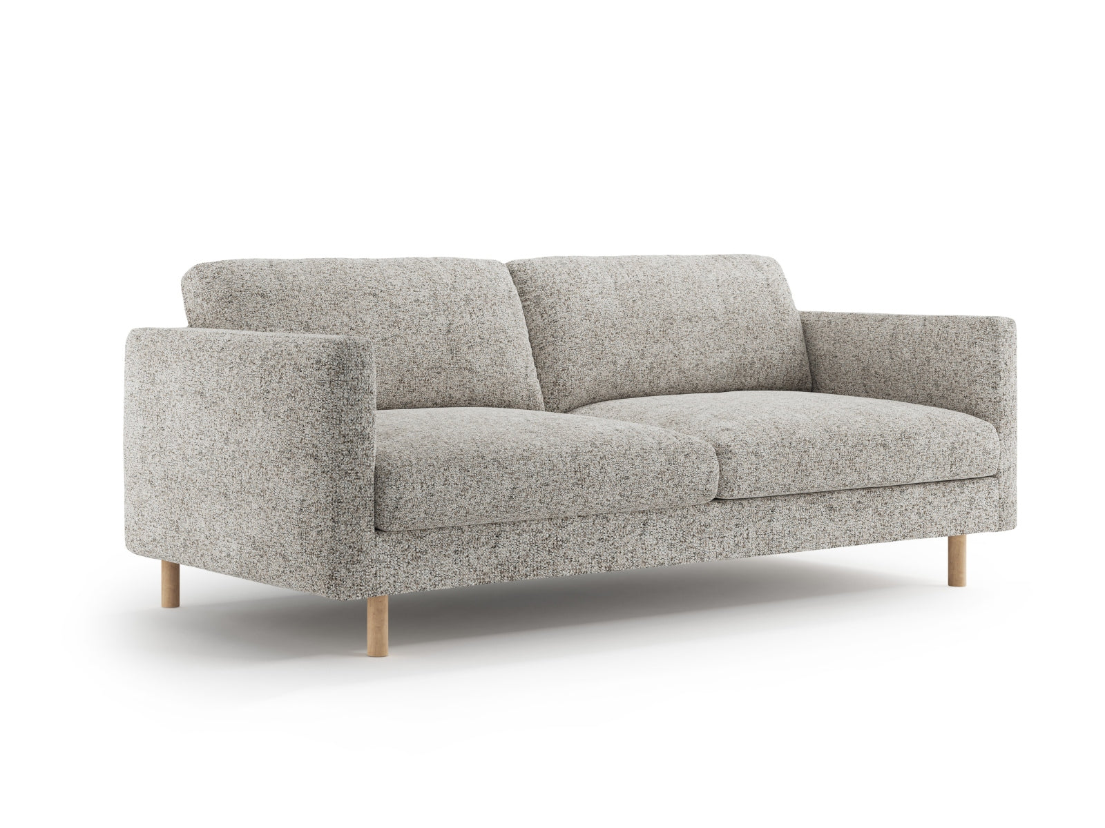 Elegantes Eden Sofa 3 Sitzer in stilvollem Beige Melange, ideal für moderne Wohnräume, erhältlich bei KAQTU Design AG.