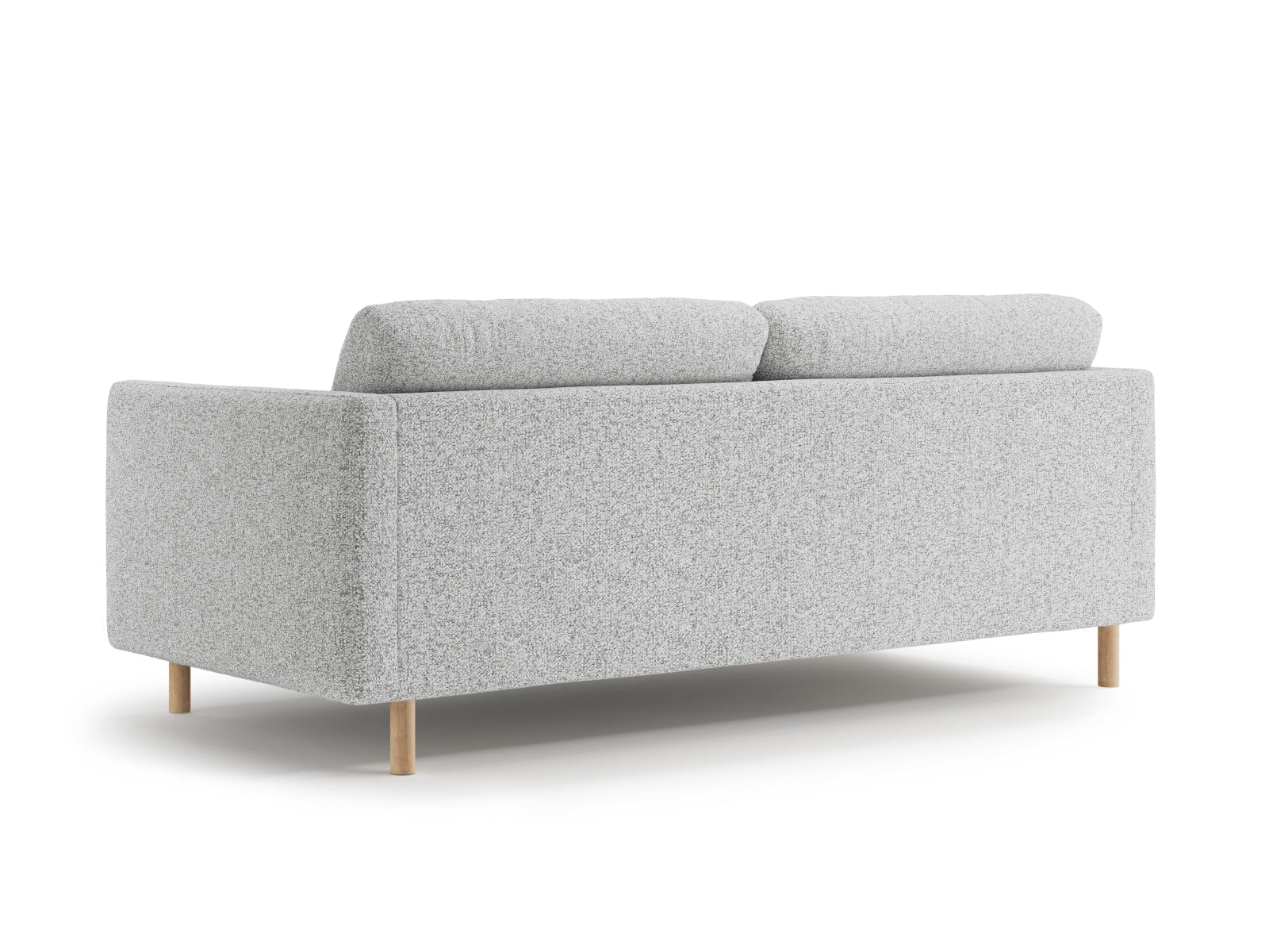 Modernes 3-Sitzer Sofa Eden in sanftem Grau, perfekt für gemütliche Wohnzimmer. Hochwertige Materialien und zeitloses Design von Micadoni.
