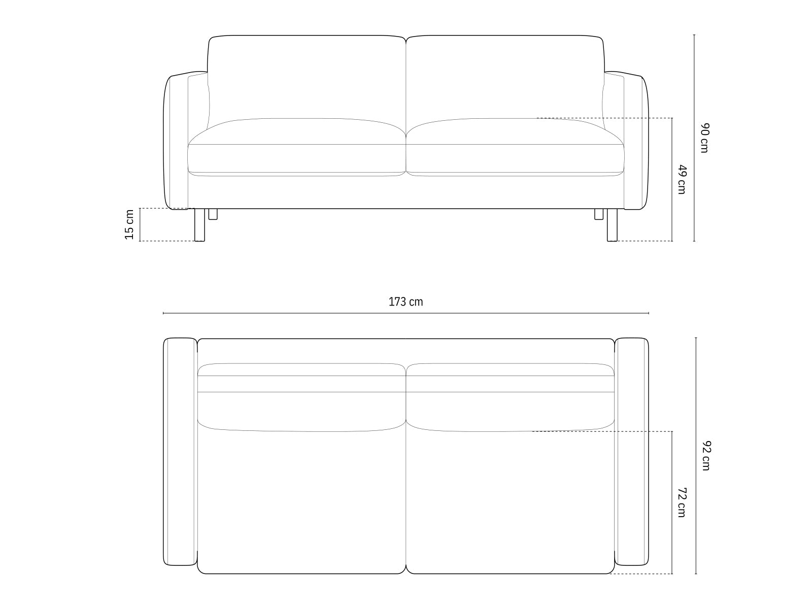 Stylisches 3-Sitzer Sofa Eden in ansprechendem Grün-Blau-Melange, perfekt für zeitgemäße Wohnräume, hergestellt von Micadoni.