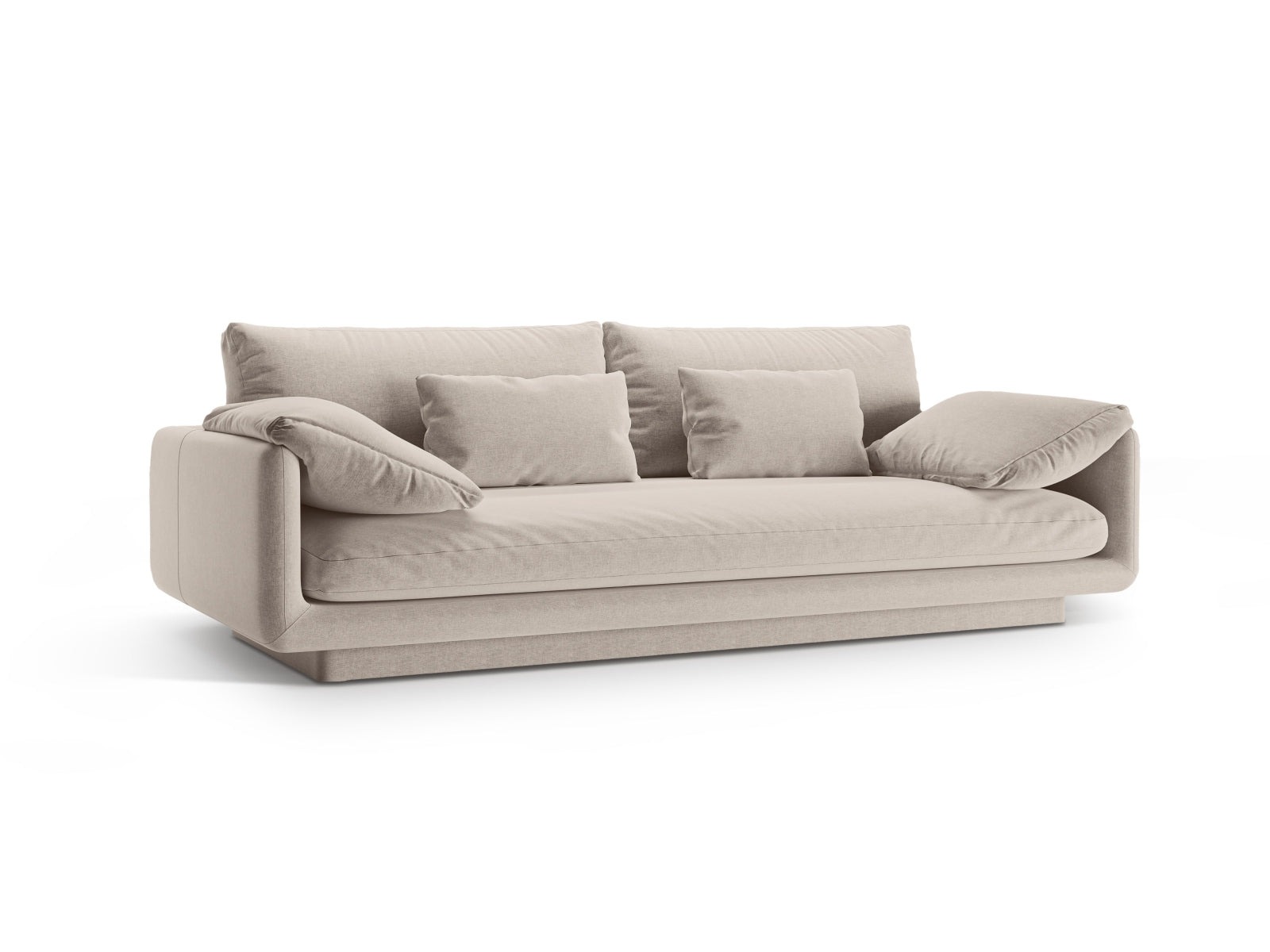 Elegantes Torino 3-Sitzer Sofa in hellem Beige von Micadoni, ideal für stilvolle Wohnräume und gemütliche Abende.