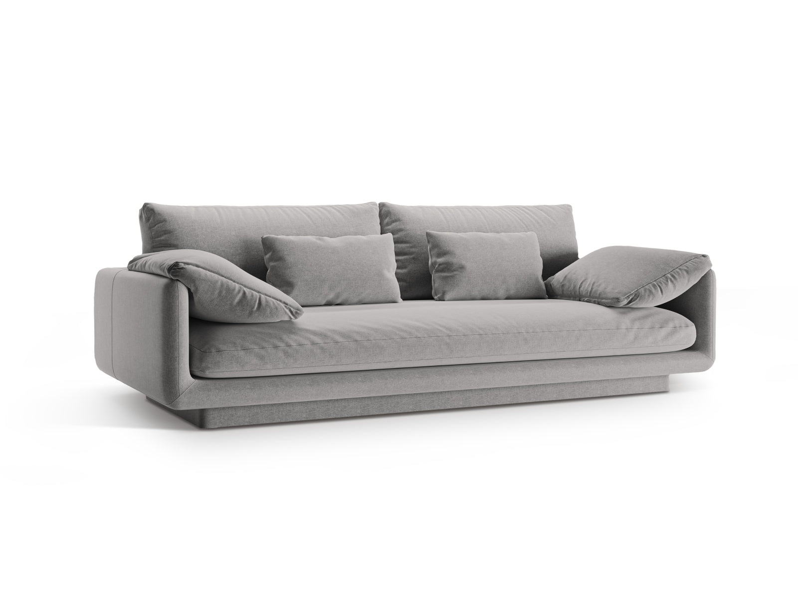 Elegantes Torino 3-Sitzer Sofa in hellem Grau von Micadoni, ideal für stilvolle Wohnräume und gemütliche Abende.