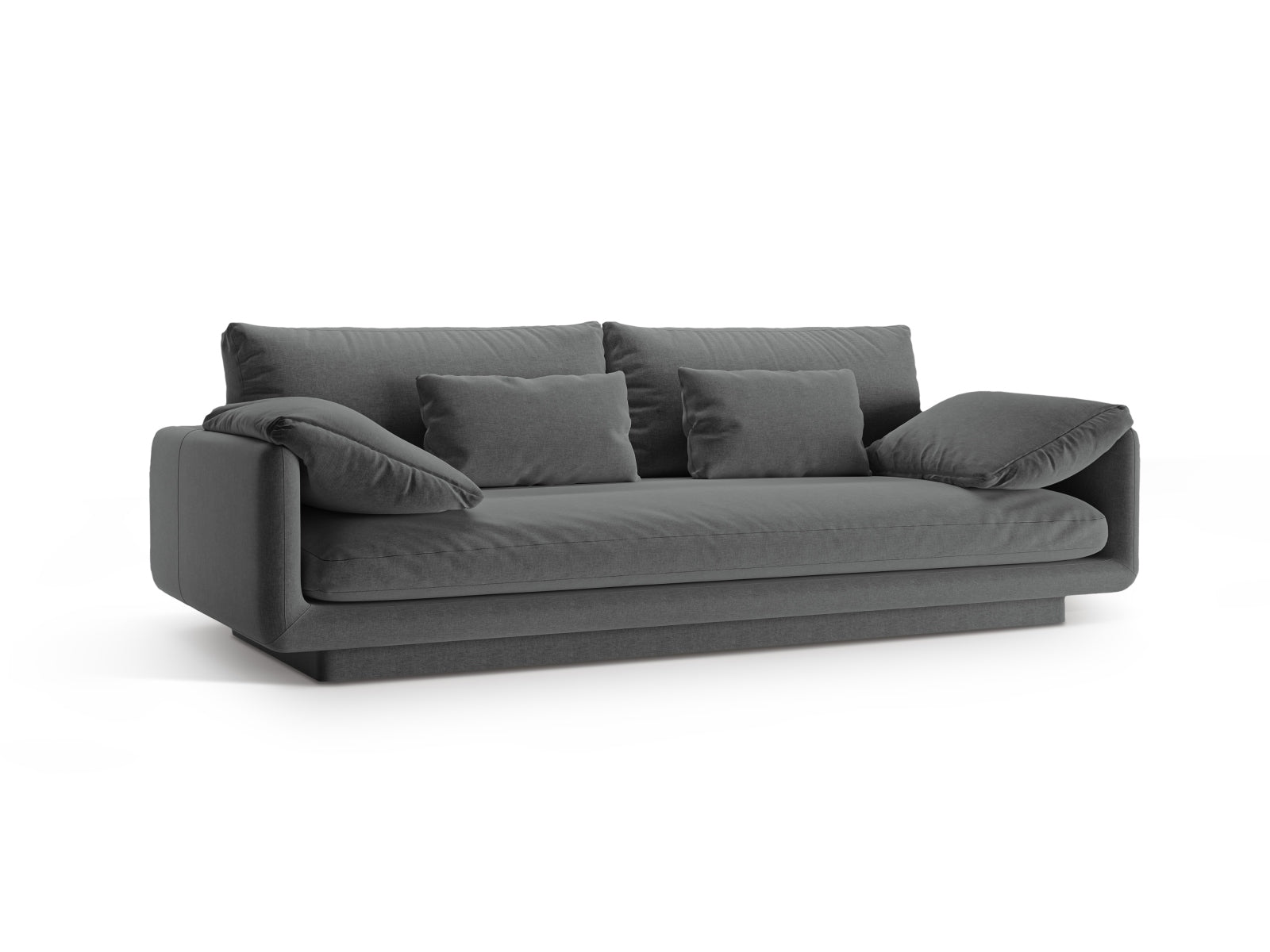 Elegantes Torino 3-Sitzer Sofa in Dunkelgrau von Micadoni, ideal für stilvolle Wohnräume und gemütliche Abende.