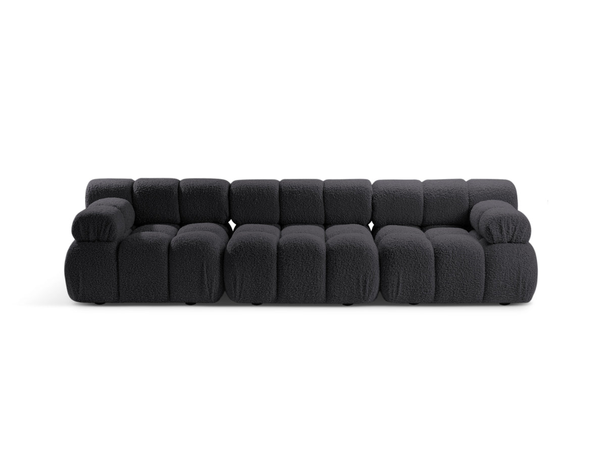 Bellis Boucle modulares Sofa 3 Sitzer 94cm in Graphite-Rolf präsentiert im Onlineshop von KAQTU Design AG. 3er Sofa ist von Micadoni