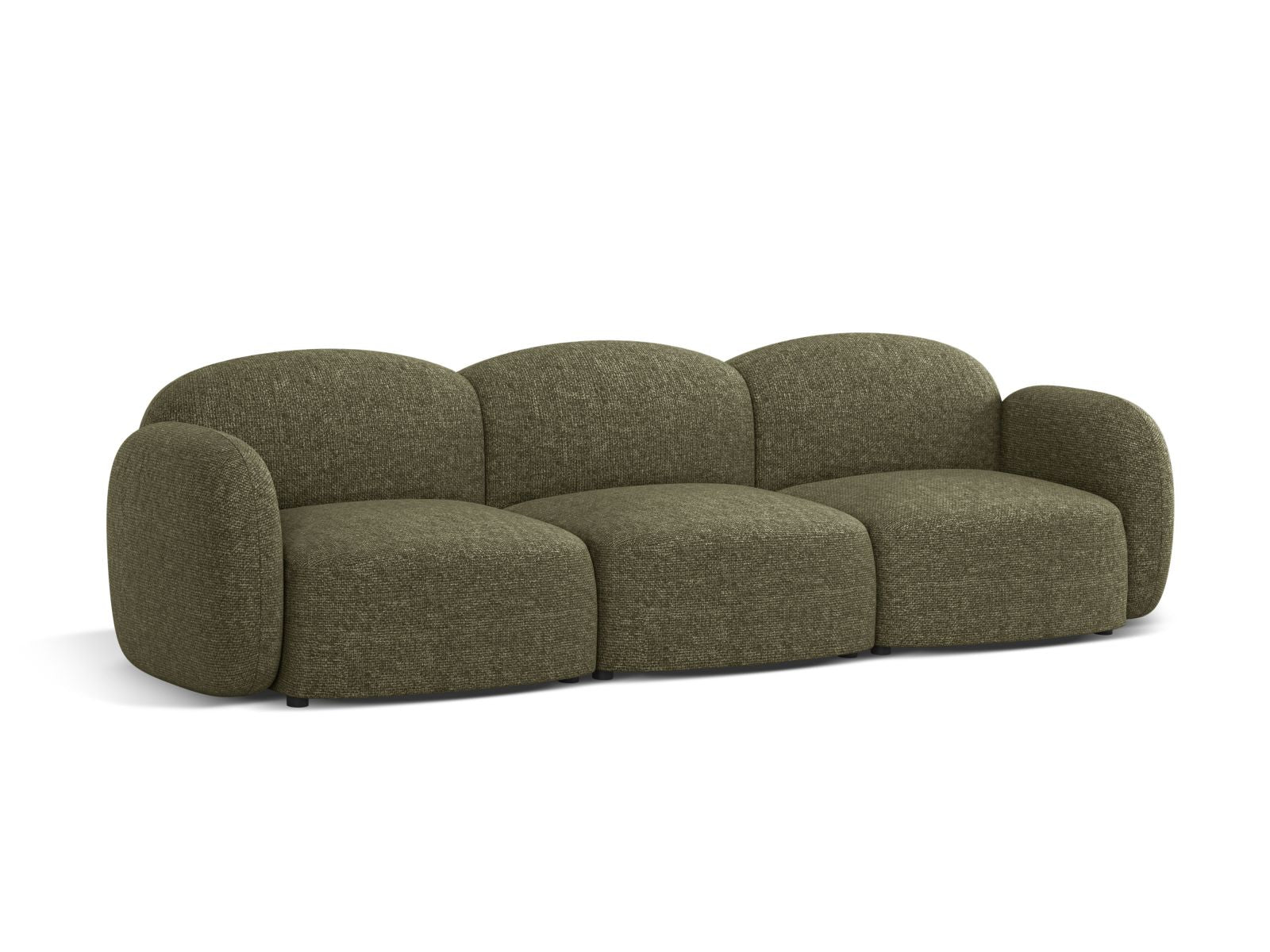Elegantes 3-Sitzer Sofa Blair in stilvollem Grün, ideal für moderne Wohnräume, erhältlich bei KAQTU Design AG.