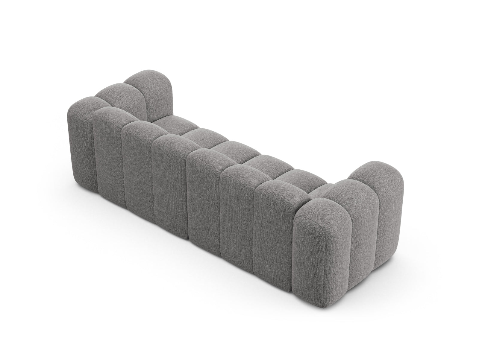 Modernes 3-Sitzer Sofa Lupine in sanftem Grau, perfekt für gemütliche Wohnzimmer. Exquisite Qualität von Micadoni.