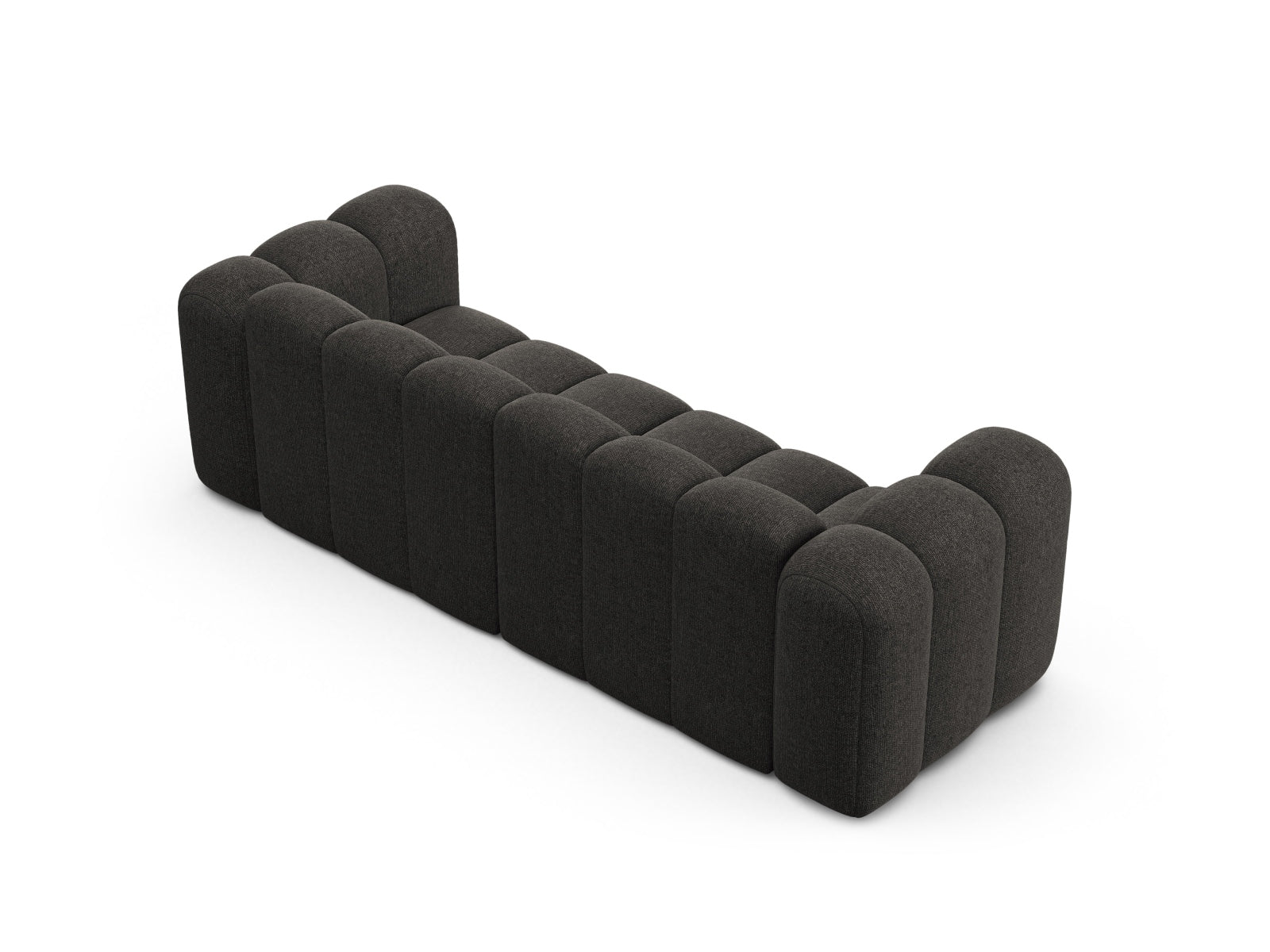 Modernes 3-Sitzer Sofa Lupine in edlem Dunkelgrau von Micadoni, perfekt für entspannte Stunden und stilvolle Einrichtung.