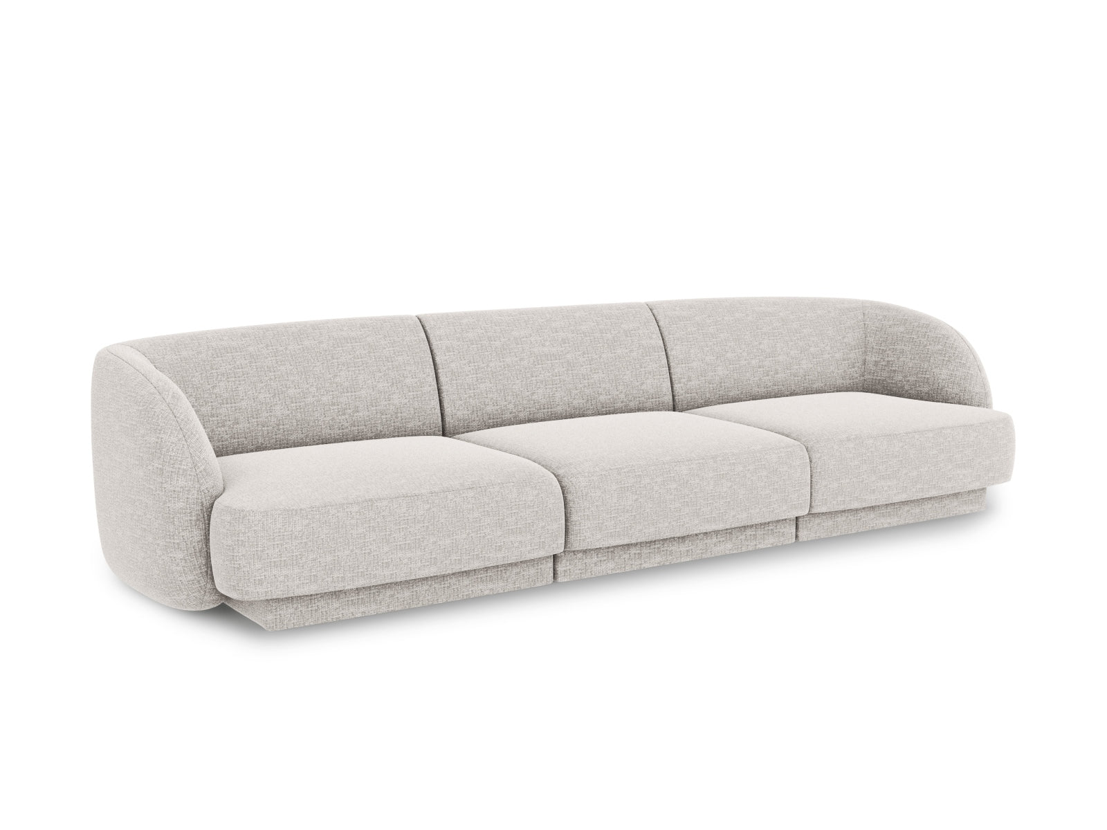 Elegantes Miley 3-Sitzer Sofa in Silver-Eden, stilvoll und komfortabel, ideal für moderne Wohnräume.