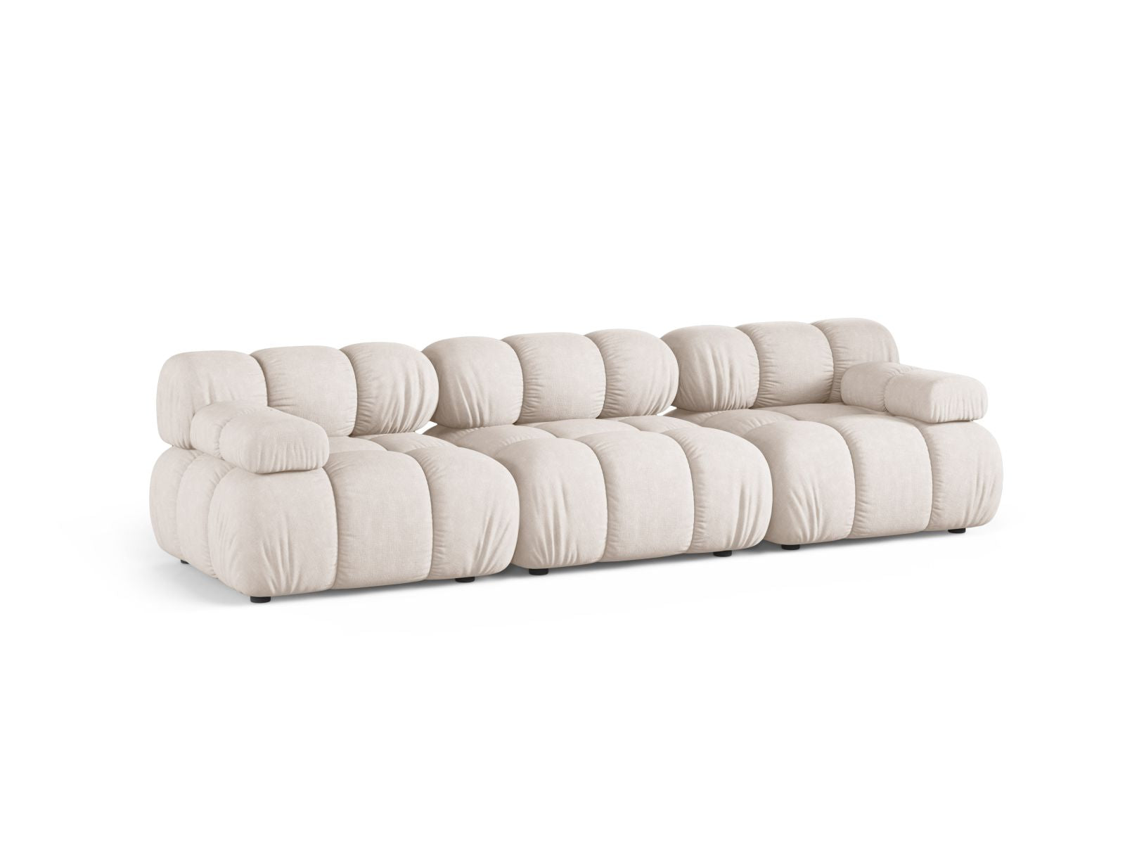 Beige 3-Sitzer Sofa Bellis von Micadoni, modernes modulares Design, ideal für stilvolle Wohnräume, erhältlich bei KAQTU Design AG.