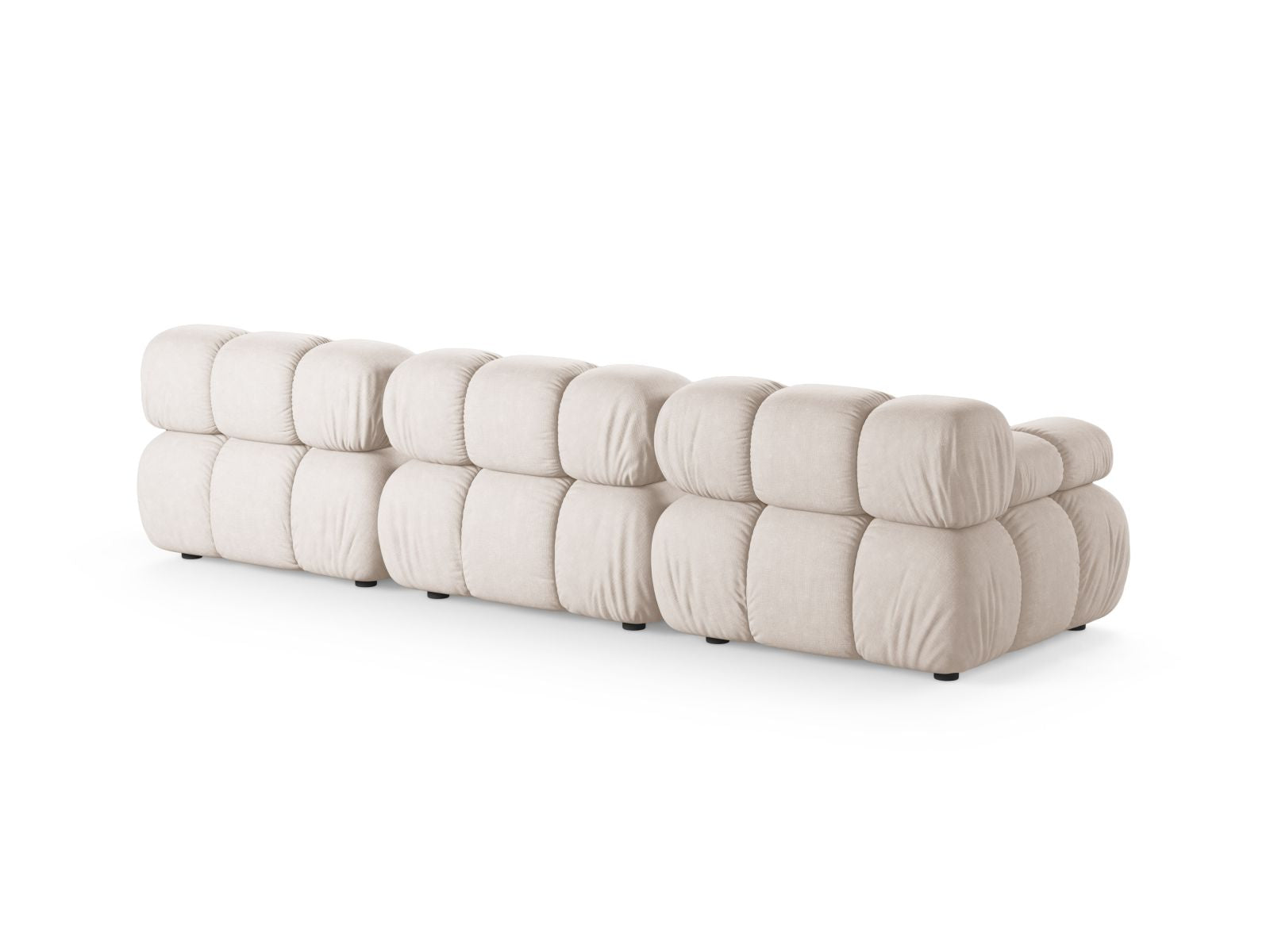 Stylisches 3-Sitzer Sofa Bellis von Micadoni in sanftem Beige, ideal für zeitgemäße Wohnkonzepte und gemütliche Entspannung.
