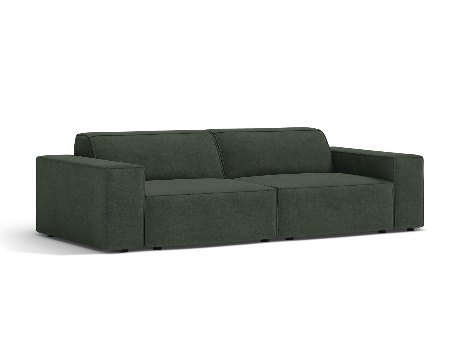 Elegantes 3-Sitzer Sofa Jodie in Mossgrün, ideal für modernes Wohnen, präsentiert von Micadoni im KAQTU Onlineshop.