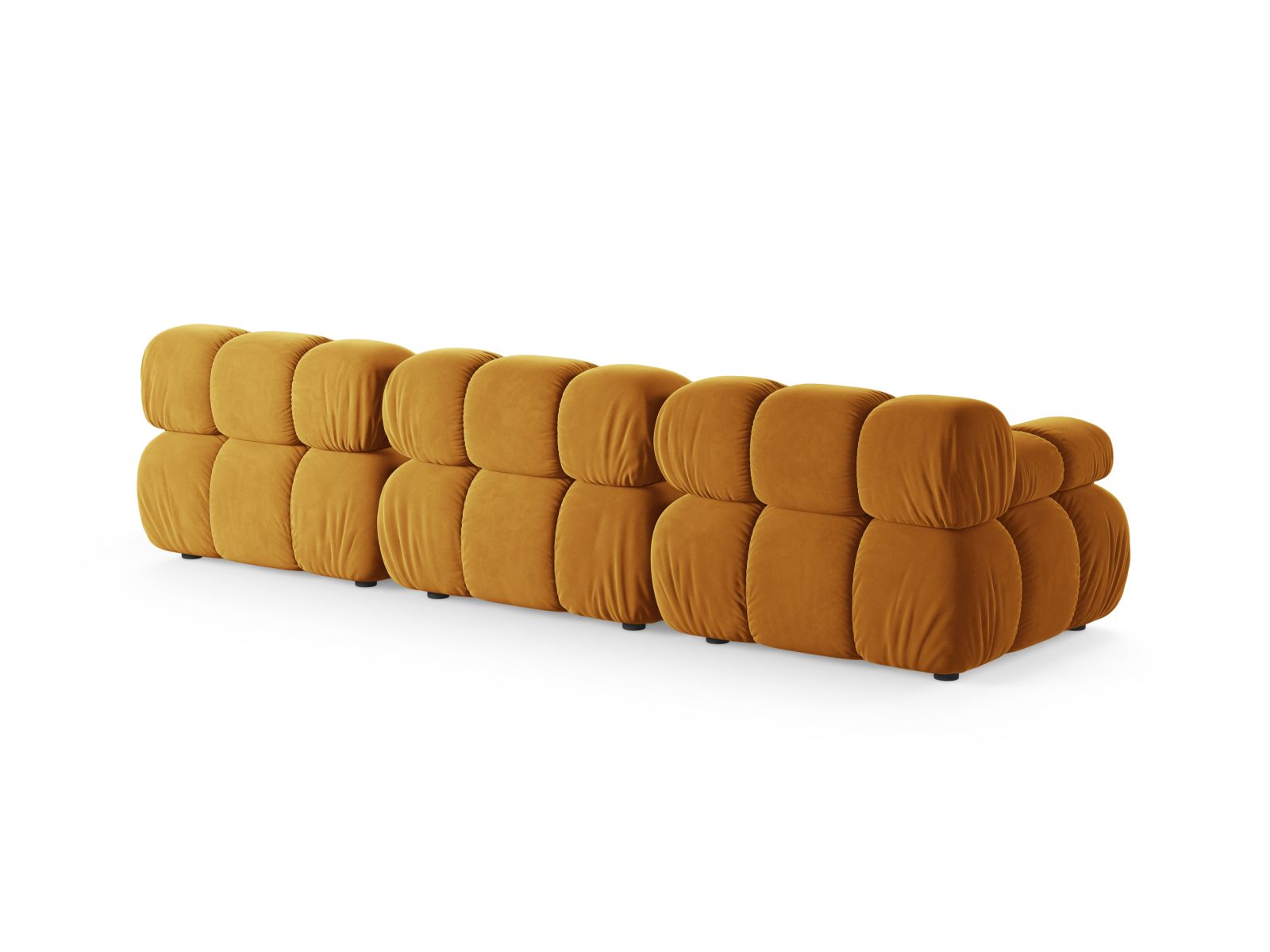 Modulares 3-Sitzer Sofa Bellis in strahlendem Gelb, ideal für stilvolle Wohnräume, bietet Flexibilität und hohen Sitzkomfort von Micadoni.