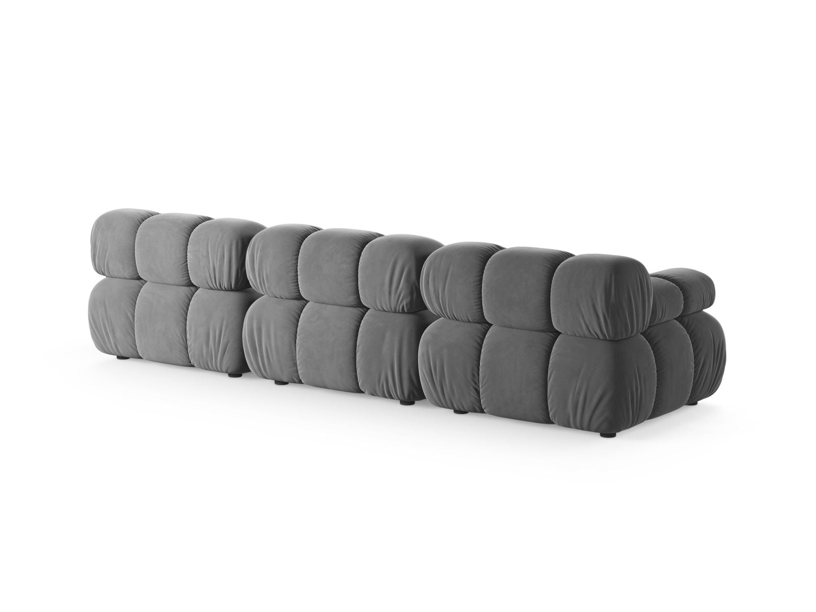 Elegantes 3-Sitzer Sofa Bellis in dezentem Grau, ideal für moderne Wohnräume und stilvolle Akzente in Ihrem Zuhause.