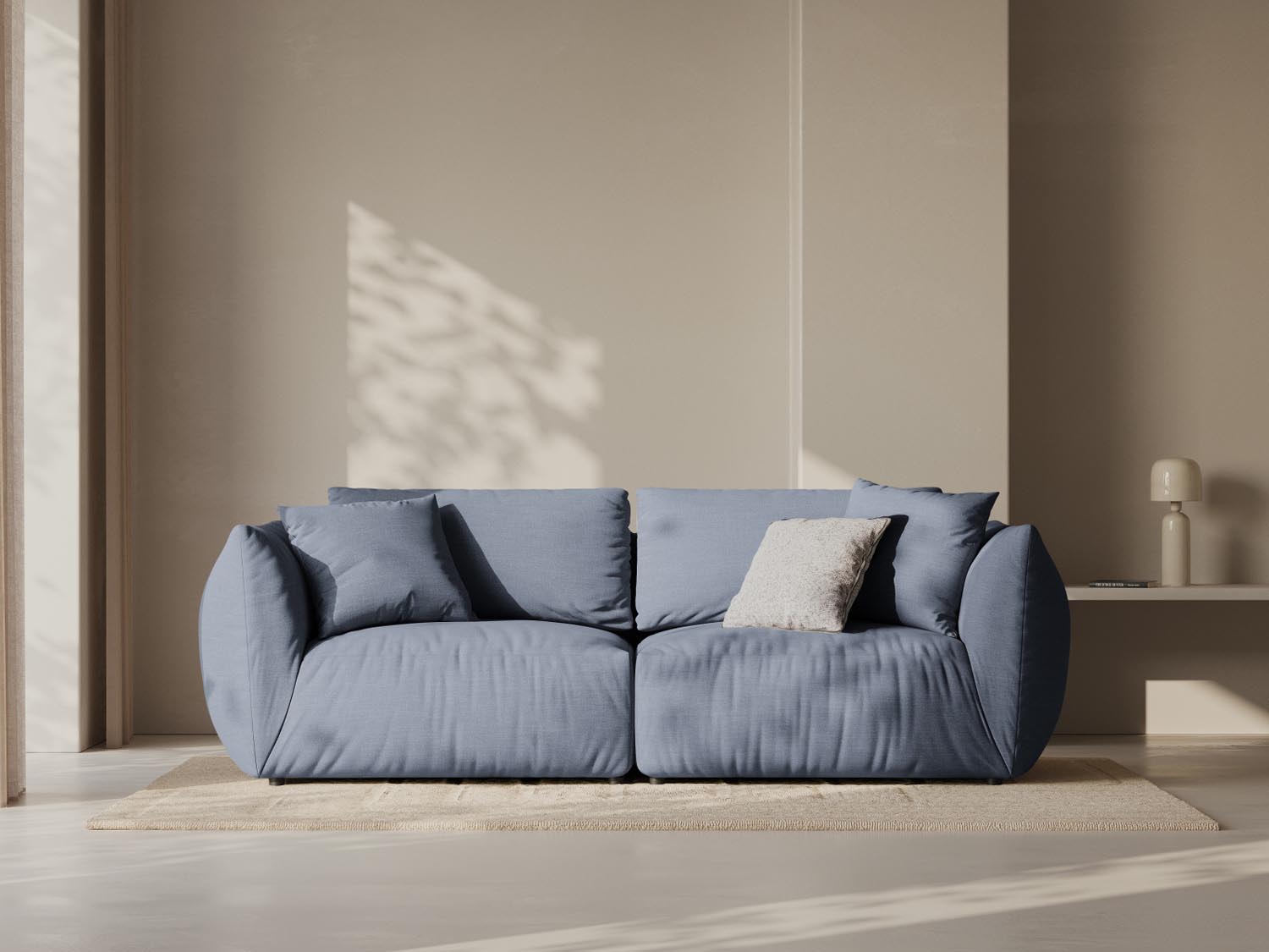 Stylisches Chris Modular Sofa in sanftem Hellgrün, ideal für moderne Wohnräume. Bequem und vielseitig einsetzbar.