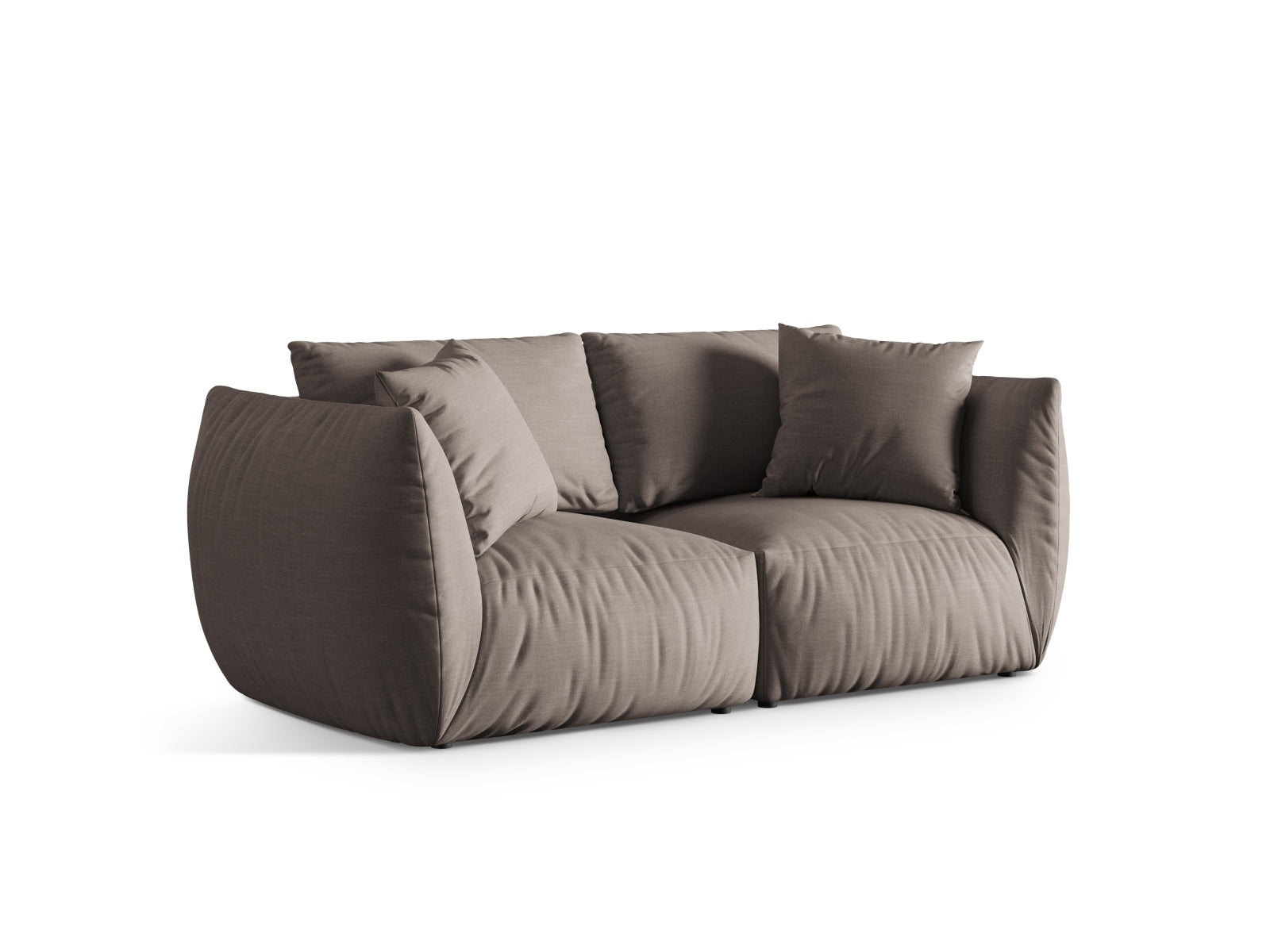 Modernes Chris Modular Sofa 3 Sitzer in sanftem Grauton, perfekt für gemütliche und stilvolle Wohnambiente. Hochwertige Materialien von Micadoni.
