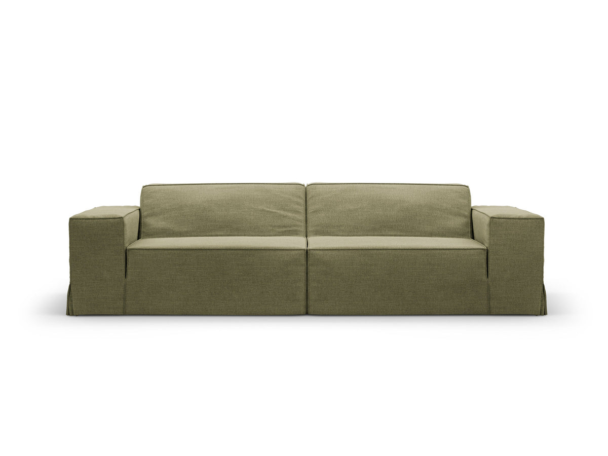 Jodie Modular Sofa 3 Sitzer mit abnehmbaren Bezug in Light Green-LINS präsentiert im Onlineshop von KAQTU Design AG. 3er Sofa ist von Micadoni