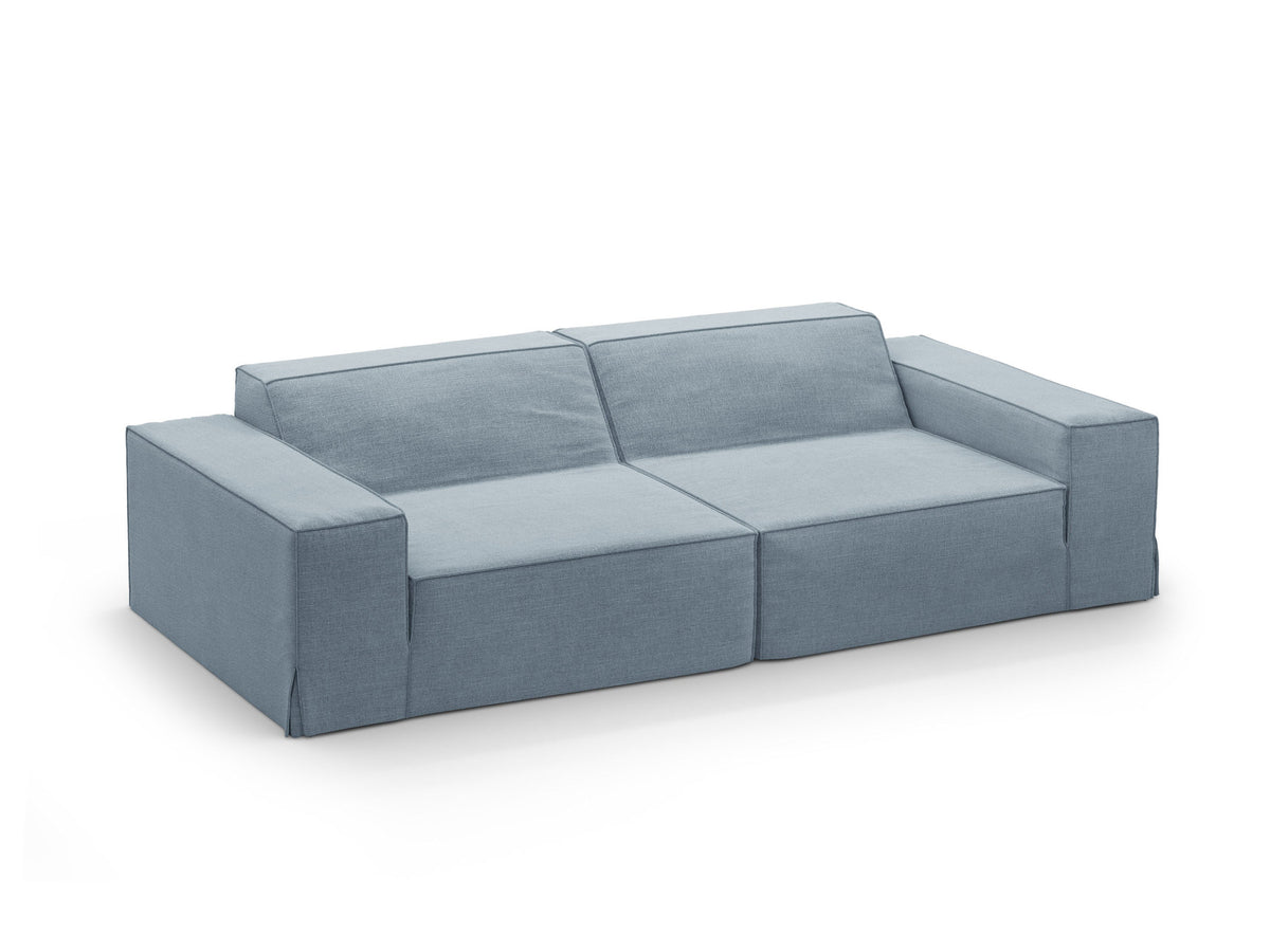 Jodie Modular Sofa 3 Sitzer mit abnehmbaren Bezug in Muted Blue-LINS präsentiert im Onlineshop von KAQTU Design AG. 3er Sofa ist von Micadoni