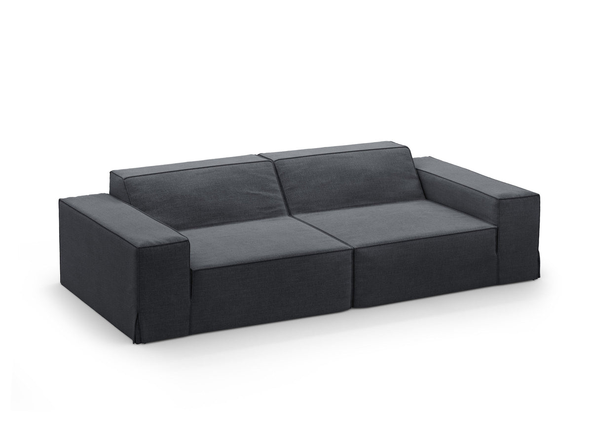 Jodie Modular Sofa 3 Sitzer mit abnehmbaren Bezug in Grey und Blue-LINS präsentiert im Onlineshop von KAQTU Design AG. 3er Sofa ist von Micadoni