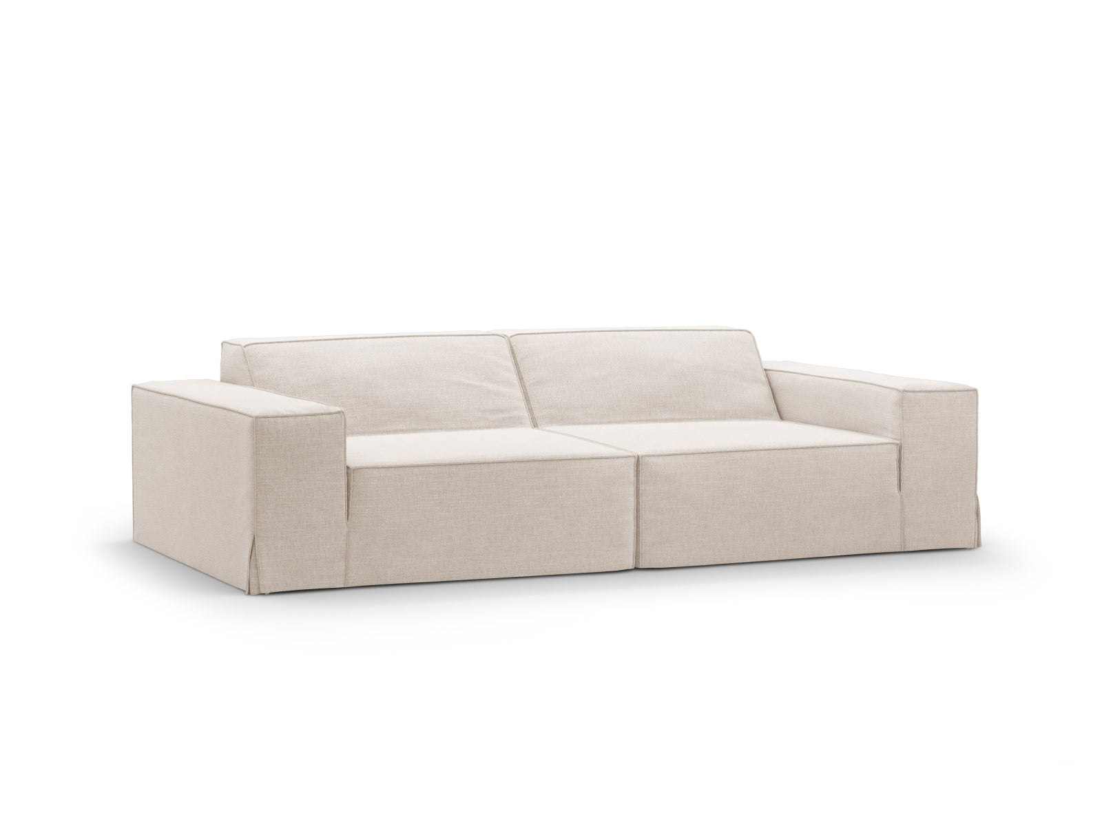 Beige Jodie Modular Sofa 3 Sitzer von Micadoni, stilvolles und modernes Design für Ihr Wohnzimmer, erhältlich bei KAQTU Design AG.