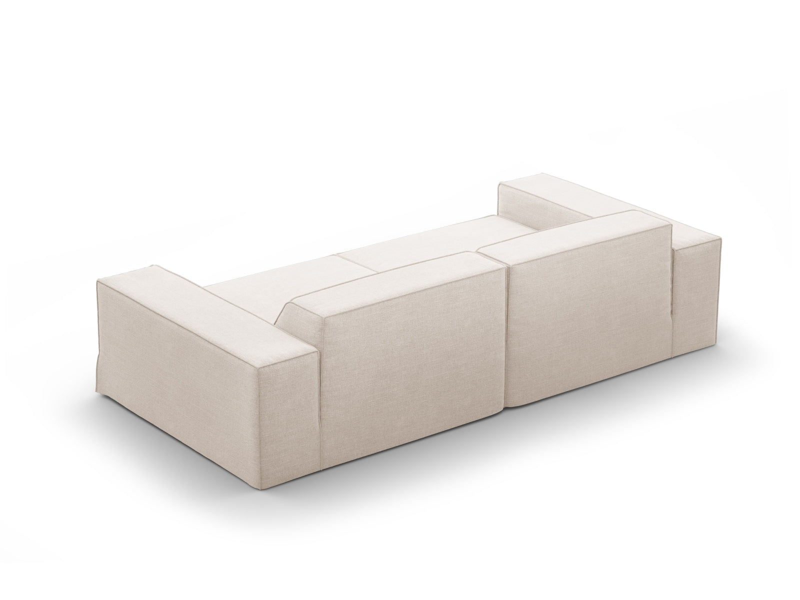 Elegantes 3-Sitzer Sofa Jodie von Micadoni in neutralem Beige, ideal für moderne Interieurs, vereint Komfort und vielseitige Gestaltungsmöglichkeiten.