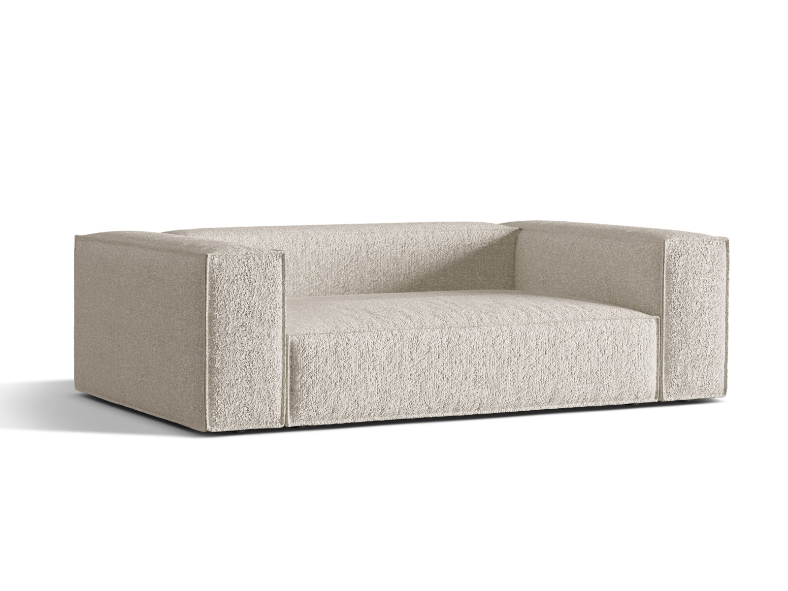 Elegantes Nuria 3-Sitzer Sofa in sanftem Beige, ideal für stilvolle Wohnräume. Hochwertige Verarbeitung von Micadoni.