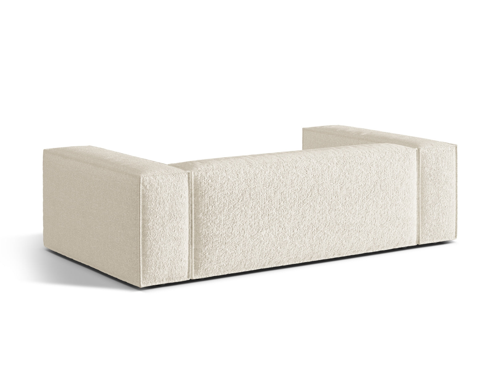 Modernes Nuria 3-Sitzer Sofa in Ivory-Monet, vereint Stil und Gemütlichkeit, perfekt für jedes zeitgenössische Zuhause.