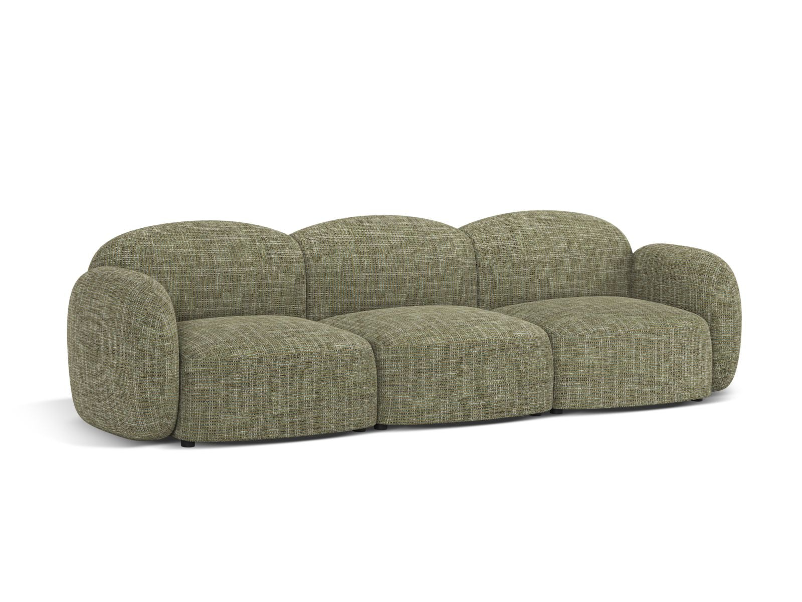 Elegantes 3-Sitzer Sofa Blair in stilvollem Olivengrün, ideal für moderne Wohnräume, von Micadoni, erhältlich bei KAQTU Design AG.
