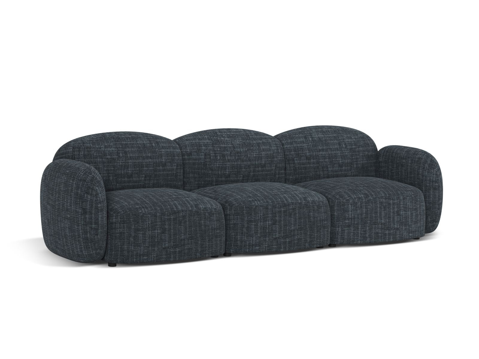 Elegantes 3-Sitzer Sofa Blair in tiefem Navy Blau, ideal für stilvolle Wohnräume. Hochwertige Verarbeitung von Micadoni.