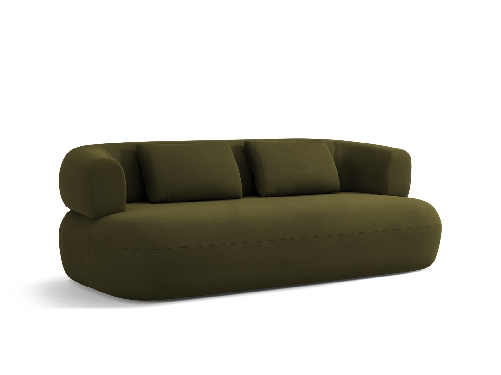 Jenny Velour Sofa 3 Sitzer in Green präsentiert im Onlineshop von KAQTU Design AG. 3er Sofa ist von Micadoni