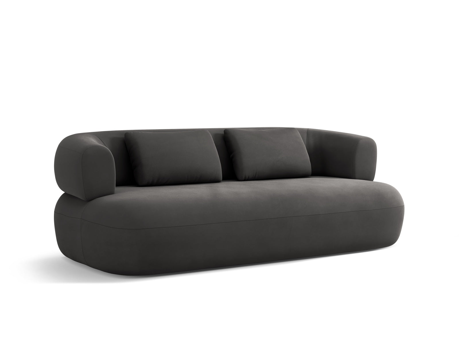 Jenny Velour Sofa 3 Sitzer in Dark Grey präsentiert im Onlineshop von KAQTU Design AG. 3er Sofa ist von Micadoni