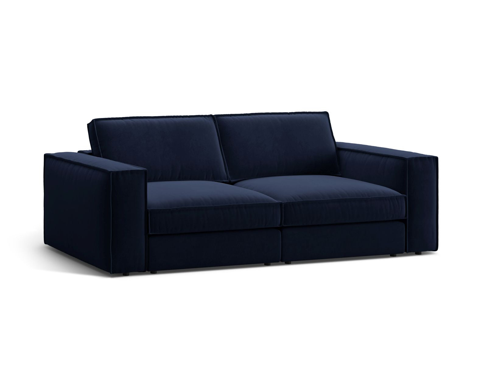 Elegantes 3-Sitzer Sofa Pola in Royal Blue, modular und stilvoll, ideal für moderne Wohnräume, erhältlich bei KAQTU Design AG.