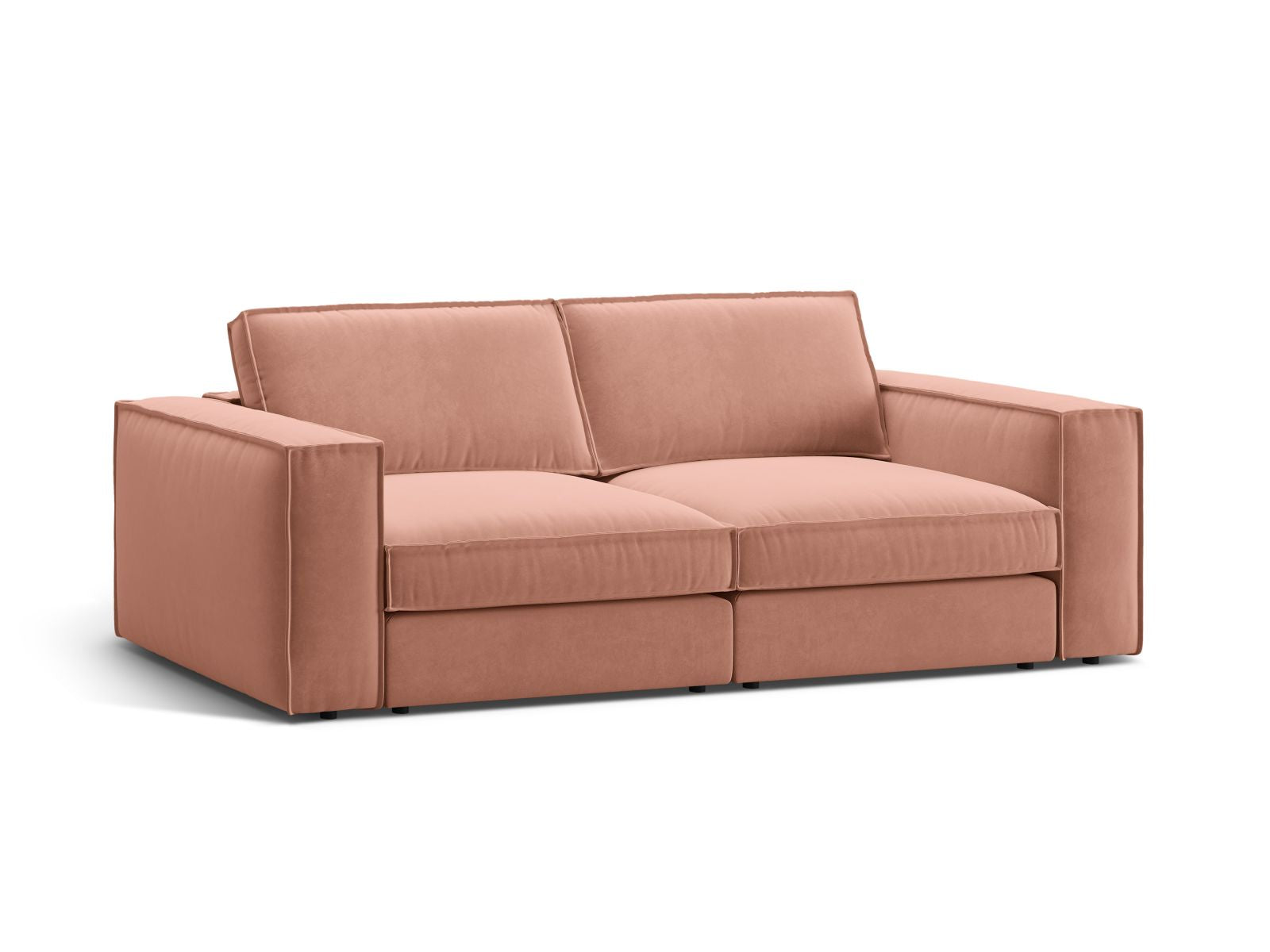 Elegantes 3-Sitzer Sofa Pola in stilvollem Pink-Salvador, ideal für moderne Wohnräume, erhältlich bei KAQTU Design AG.