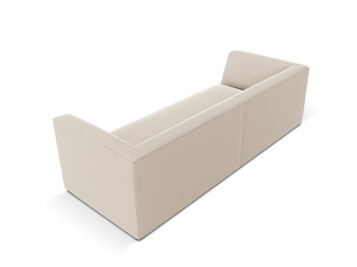 Ruby Velour Sofa 3 Sitzer in Beige-Salvador präsentiert im Onlineshop von KAQTU Design AG. 3er Sofa ist von Micadoni
