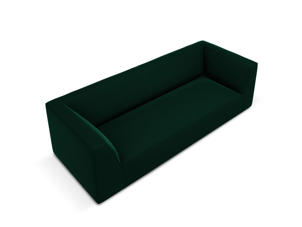 Ruby Velour Sofa 3 Sitzer in Bottle Green-Salvador präsentiert im Onlineshop von KAQTU Design AG. 3er Sofa ist von Micadoni