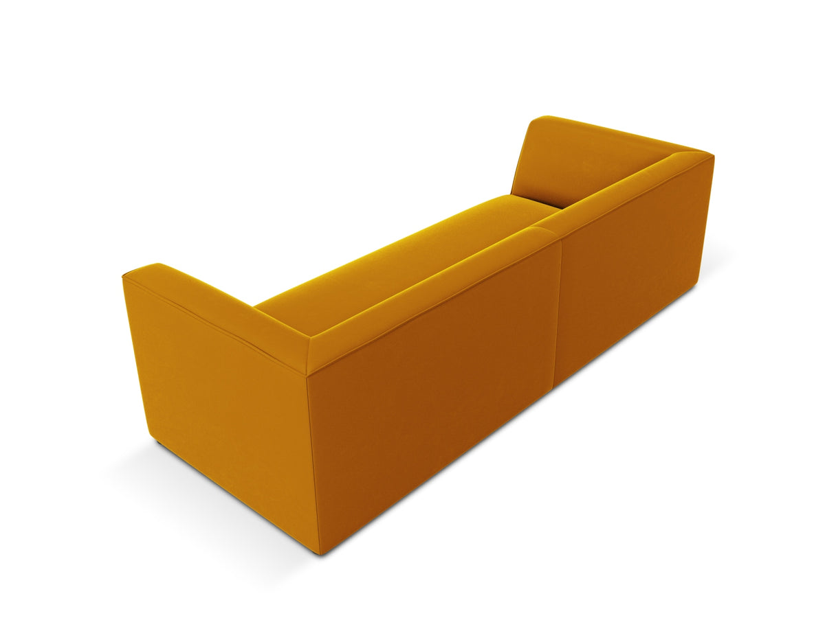 Ruby Velour Sofa 3 Sitzer in Yellow-Salvador präsentiert im Onlineshop von KAQTU Design AG. 3er Sofa ist von Micadoni