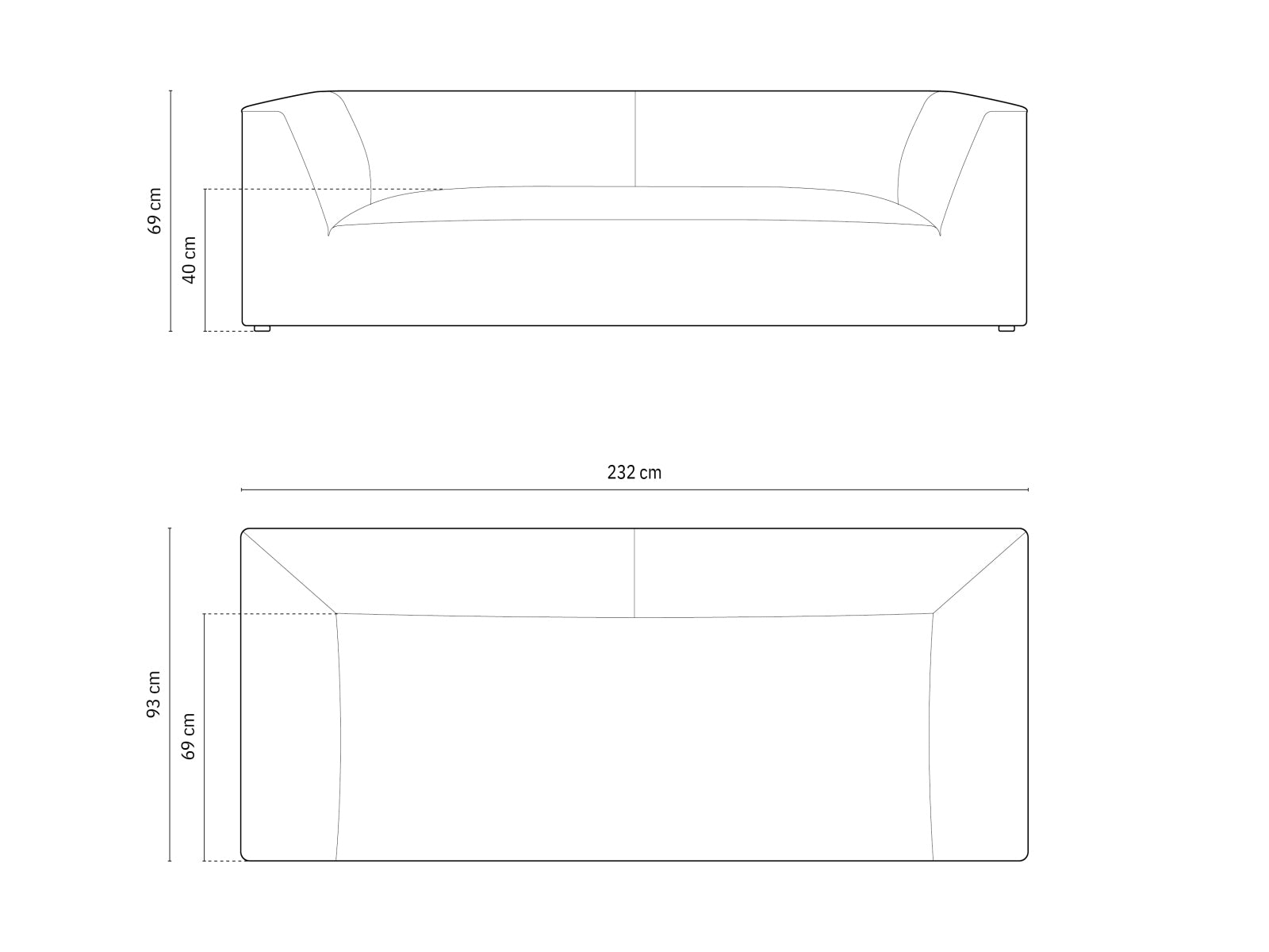 Ruby Velour Sofa 3 Sitzer in Grey präsentiert im Onlineshop von KAQTU Design AG. 3er Sofa ist von Micadoni