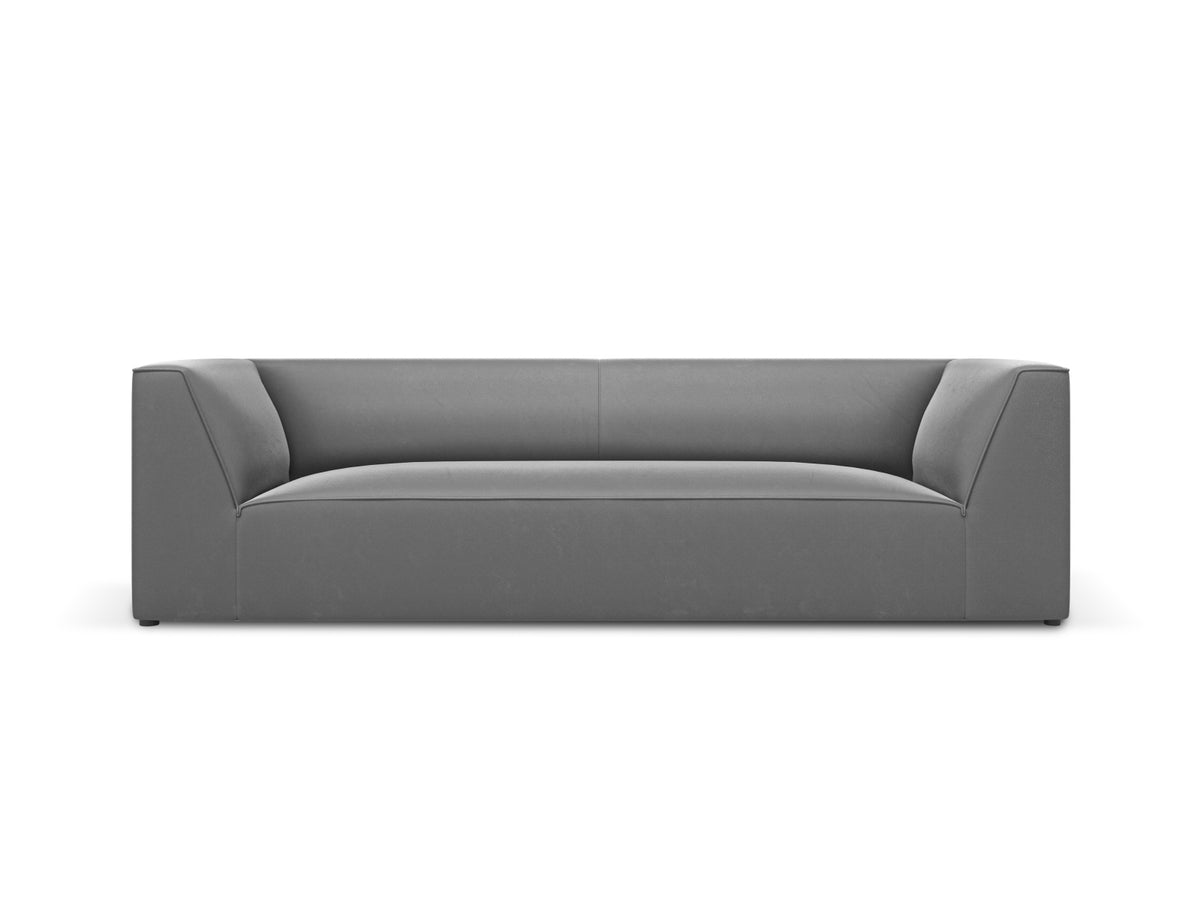 Ruby Velour Sofa 3 Sitzer in Grey-Salvador präsentiert im Onlineshop von KAQTU Design AG. 3er Sofa ist von Micadoni