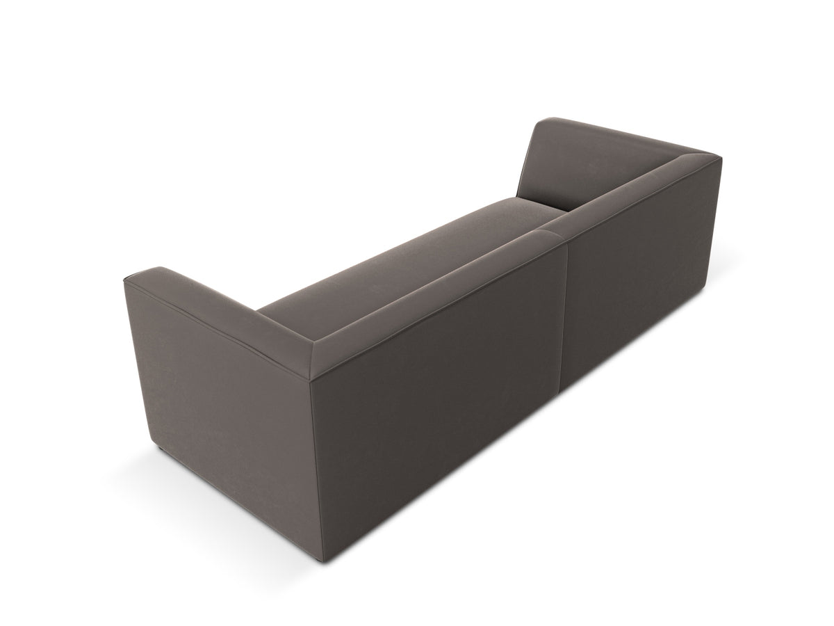 Ruby Velour Sofa 3 Sitzer in Dark Grey-Salvador präsentiert im Onlineshop von KAQTU Design AG. 3er Sofa ist von Micadoni