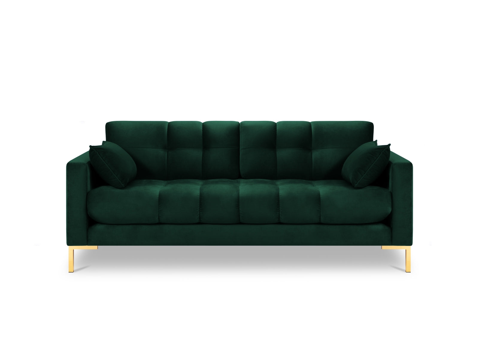 Mamaia Velour Sofa 3 Sitzer in Bottle Green/Gold präsentiert im Onlineshop von KAQTU Design AG. 3er Sofa ist von Micadoni