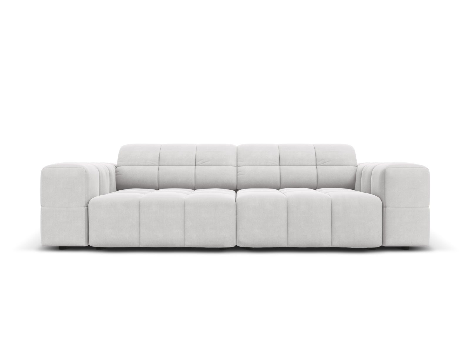 Jennifer Velour Sofa 3 Sitzer in Silver präsentiert im Onlineshop von KAQTU Design AG. 3er Sofa ist von Micadoni