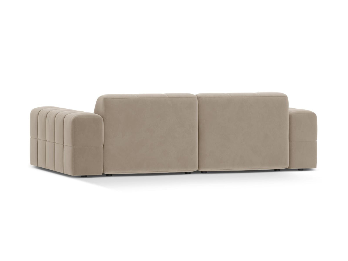 3-Sitzer Sofa Jennifer in Dark Beige-Bluvel präsentiert im Onlineshop von KAQTU Design AG. 3er Sofa ist von Micadoni