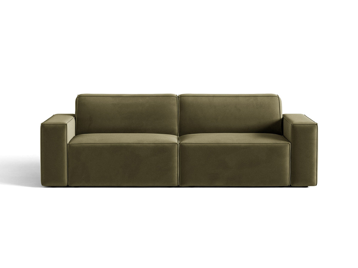 Jodie Velour modulares Sofa 3 Sitzer in Green-Bluvel präsentiert im Onlineshop von KAQTU Design AG. 3er Sofa ist von Micadoni