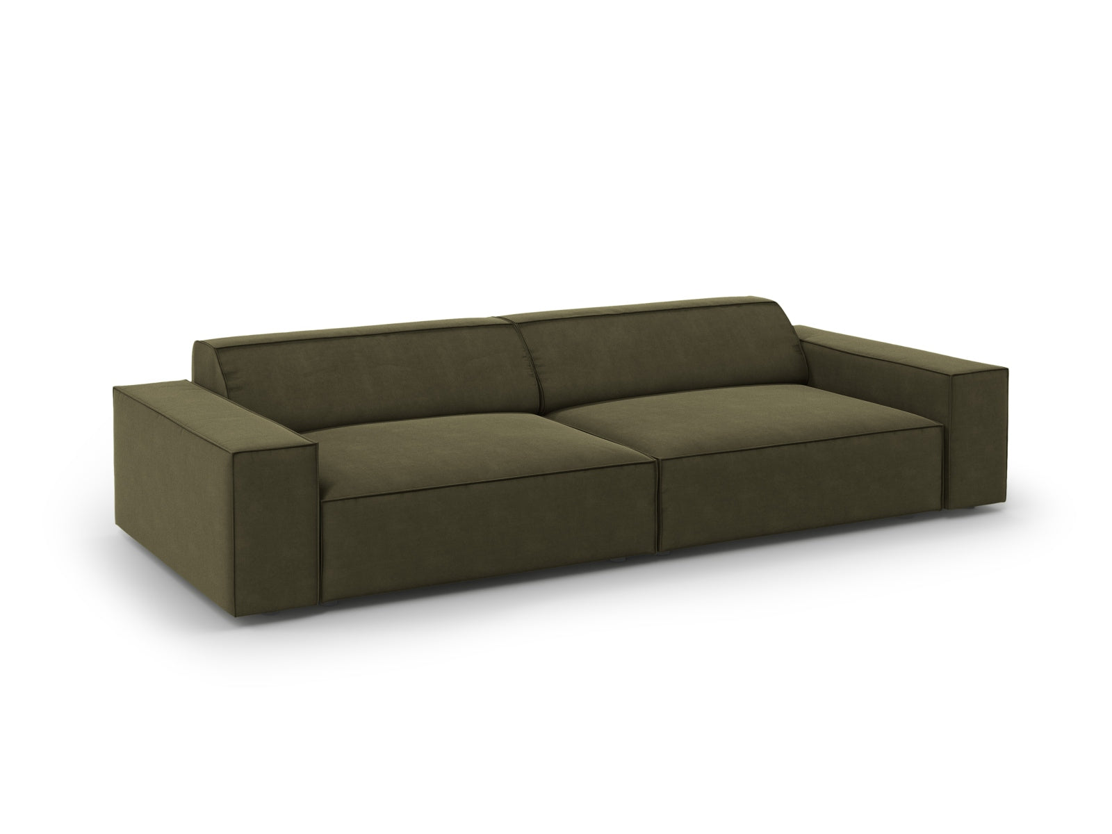 Jodie Velour modulares Sofa 3 Sitzer in Green präsentiert im Onlineshop von KAQTU Design AG. 3er Sofa ist von Micadoni