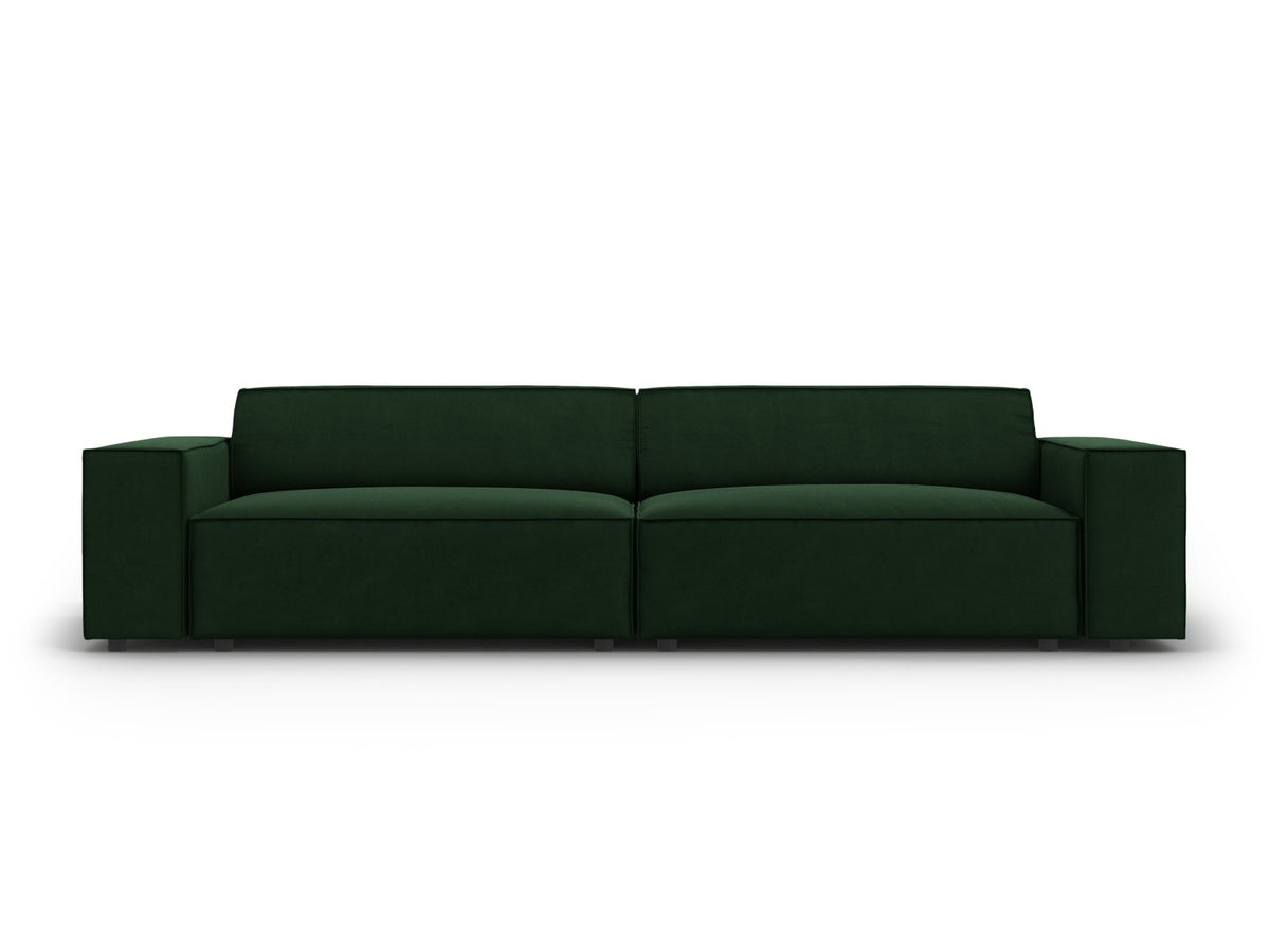 Jodie Velour modulares Sofa 3 Sitzer in Bottle Green-Bluvel präsentiert im Onlineshop von KAQTU Design AG. 3er Sofa ist von Micadoni