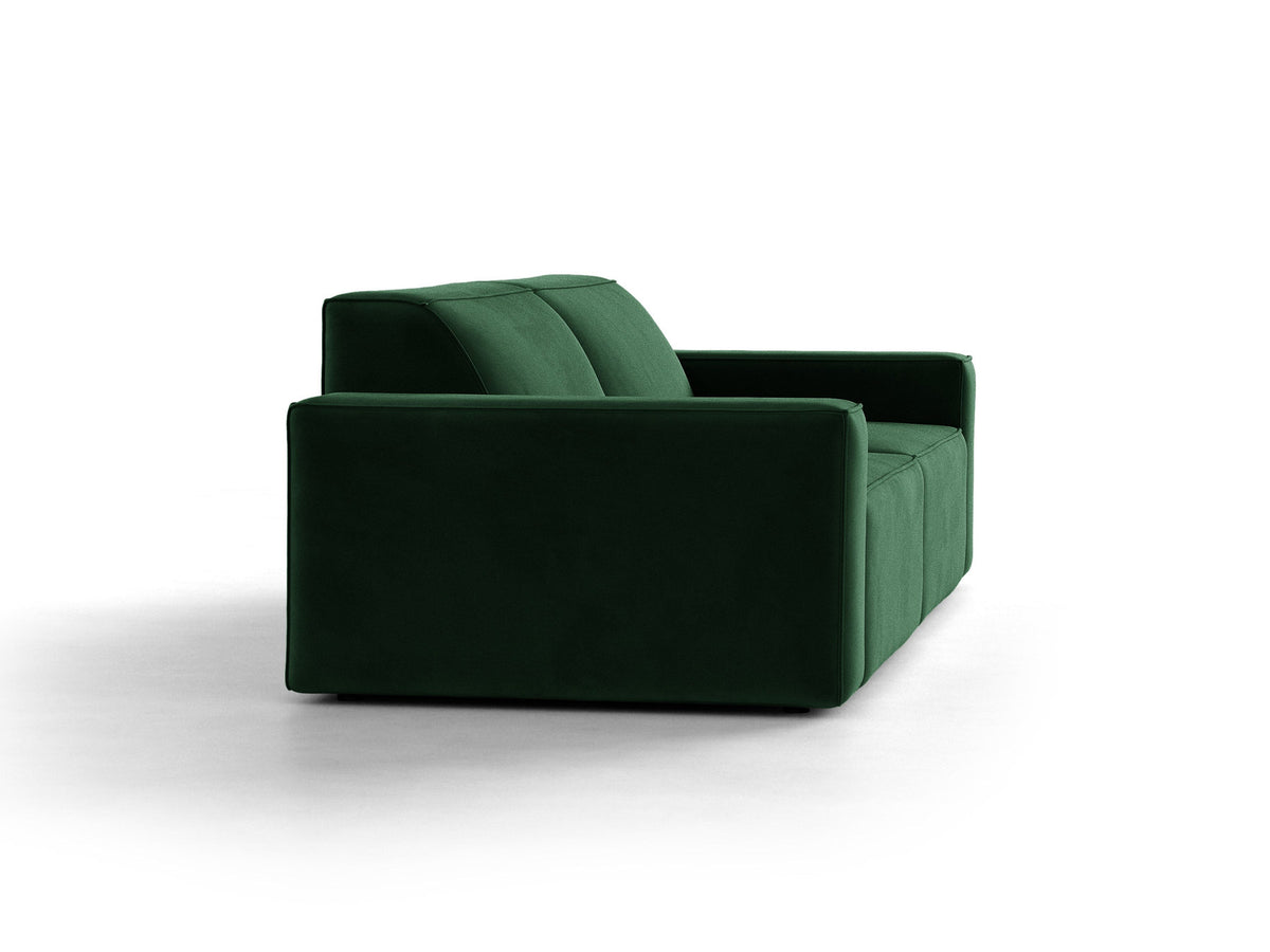 Jodie Velour modulares Sofa 3 Sitzer in Bottle Green-Bluvel präsentiert im Onlineshop von KAQTU Design AG. 3er Sofa ist von Micadoni