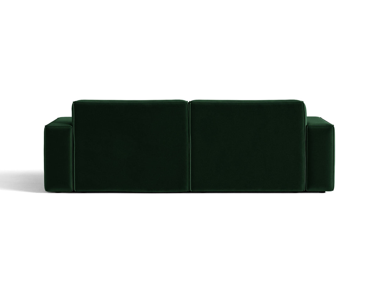 Jodie Velour modulares Sofa 3 Sitzer in Bottle Green-Bluvel präsentiert im Onlineshop von KAQTU Design AG. 3er Sofa ist von Micadoni