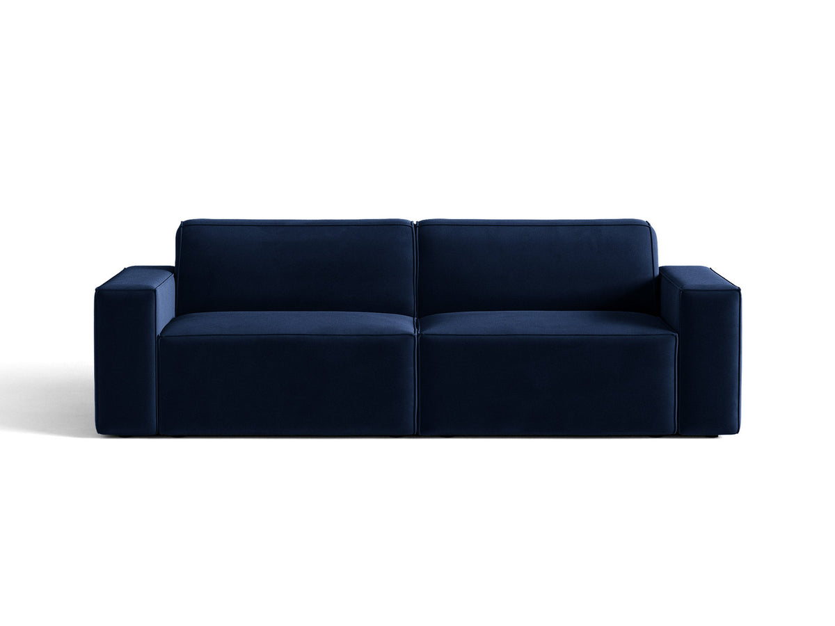 Jodie Velour modulares Sofa 3 Sitzer in Royal Blue-Bluvel präsentiert im Onlineshop von KAQTU Design AG. 3er Sofa ist von Micadoni