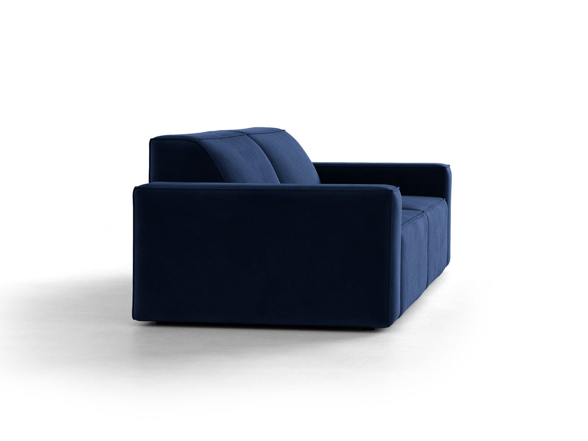 Jodie Velour modulares Sofa 3 Sitzer in Royal Blue-Bluvel präsentiert im Onlineshop von KAQTU Design AG. 3er Sofa ist von Micadoni