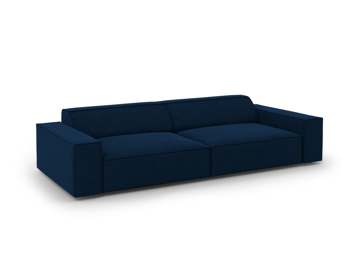 Jodie Velour modulares Sofa 3 Sitzer in Royal Blue-Bluvel präsentiert im Onlineshop von KAQTU Design AG. 3er Sofa ist von Micadoni