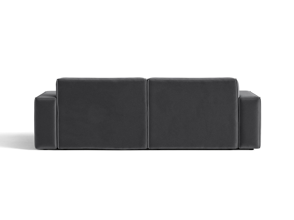 Jodie Velour modulares Sofa 3 Sitzer in Grey-Bluvel präsentiert im Onlineshop von KAQTU Design AG. 3er Sofa ist von Micadoni
