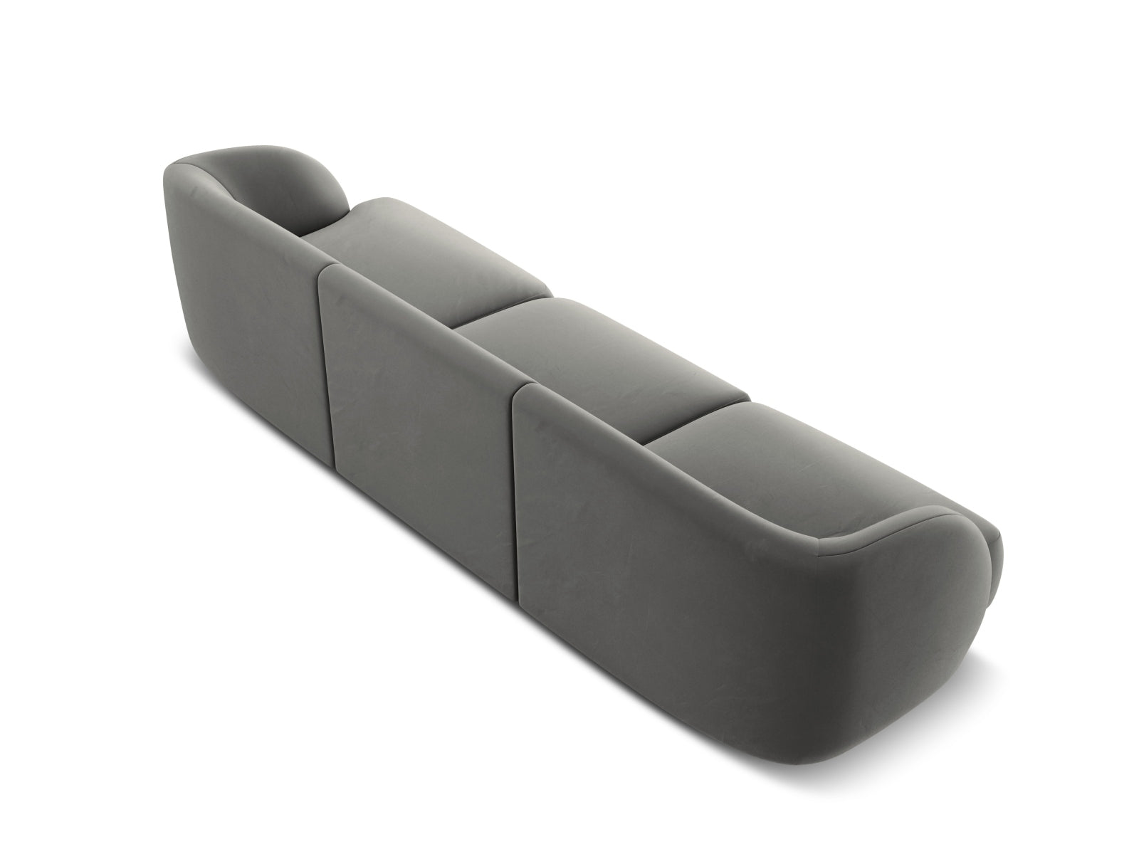 Miley Velour Sofa 3 Sitzer in Light Grey präsentiert im Onlineshop von KAQTU Design AG. 3er Sofa ist von Micadoni